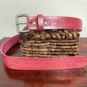 Aeropostale Genuine Leather Rose / Pink Belt Womens Size M
